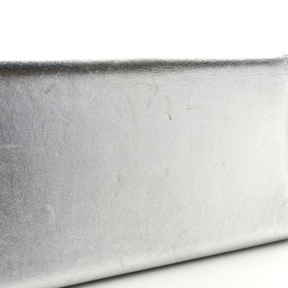 Saint Laurent Metallic Calfskin Classic Monogram Cassandre Clutch Silver 7 of 8