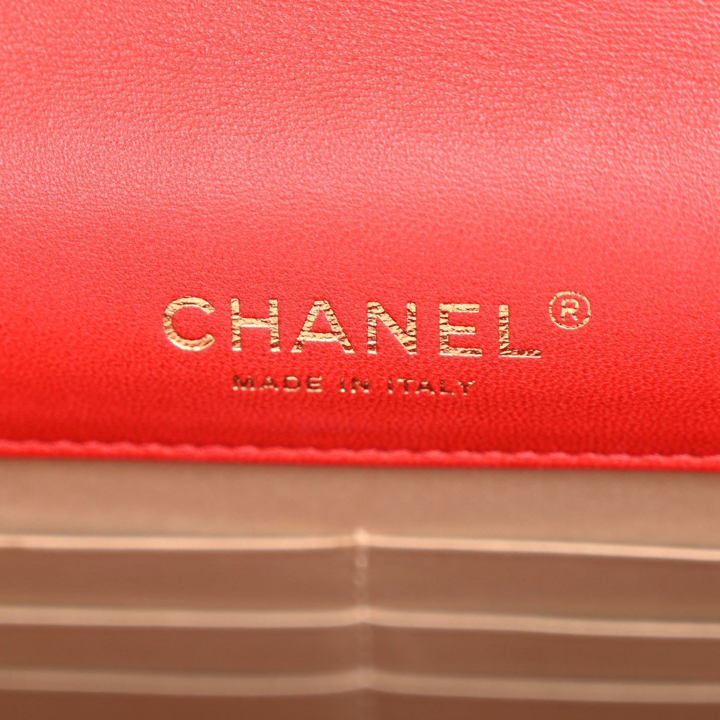 Lambskin Quilted Golden Class Wallet on Chain WOC Red
