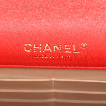 Chanel Lambskin Quilted Golden Class Wallet on Chain WOC Red 6 of 11