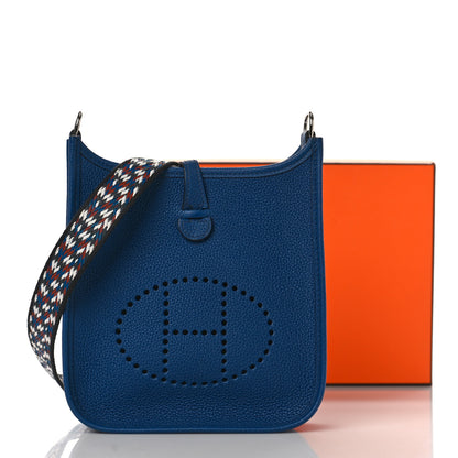 Hermes Taurillon Clemence Zigzag Evelyne TPM Bleu Saphir Bleu Zellige Indigo Black 9 of 9