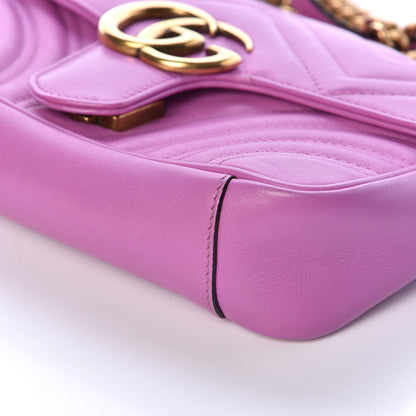 Gucci Calfskin Matelasse Mini GG Marmont Shoulder Bag Candy Mousse 9 of 10