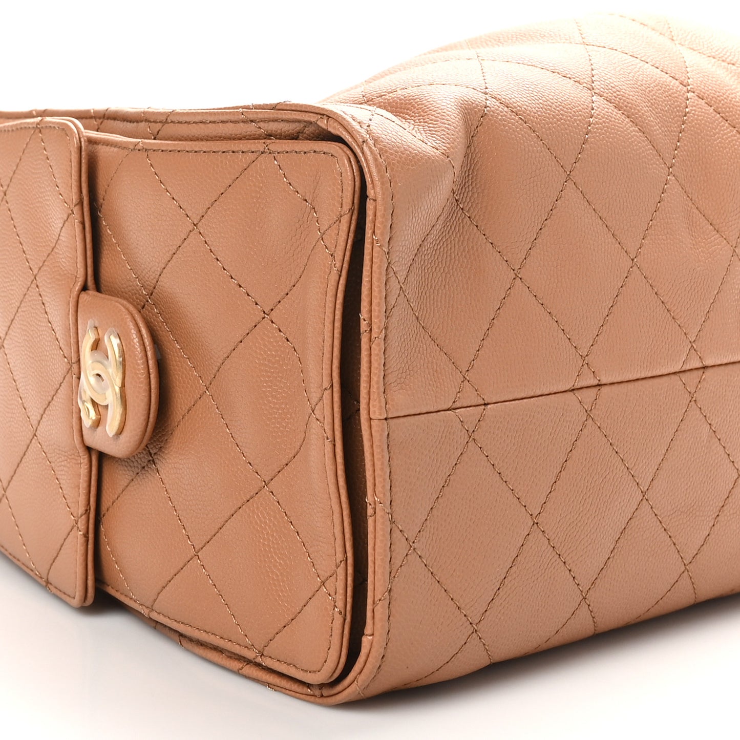 Caviar Quilted Small Chanel 25 Handbag Brown