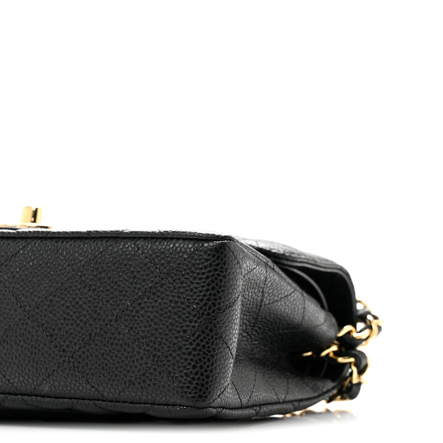 Caviar Quilted Small Double Flap Black