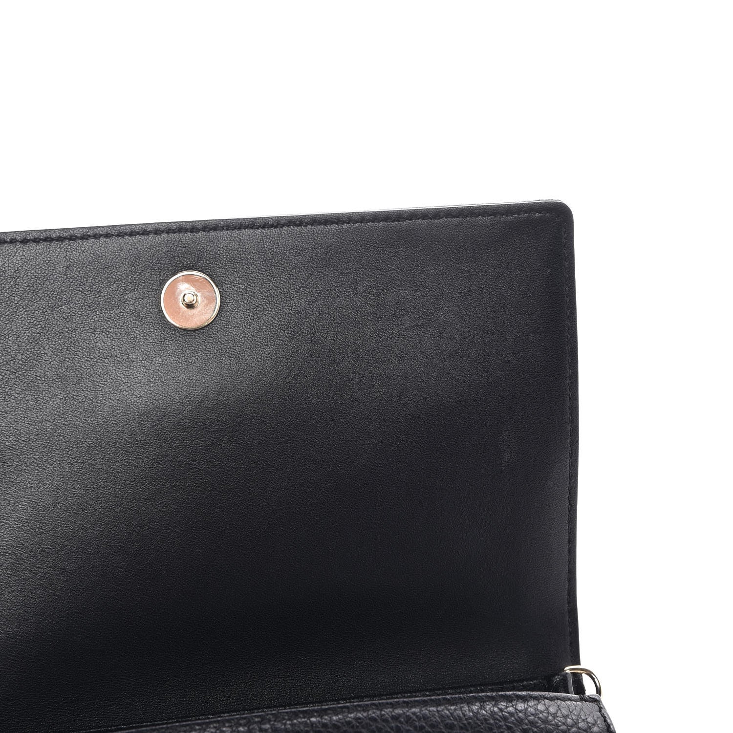 Christian Dior Grained Calfskin Diorama Wallet on Chain Pouch Black 8 of 9