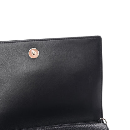 Christian Dior Grained Calfskin Diorama Wallet on Chain Pouch Black 8 of 9