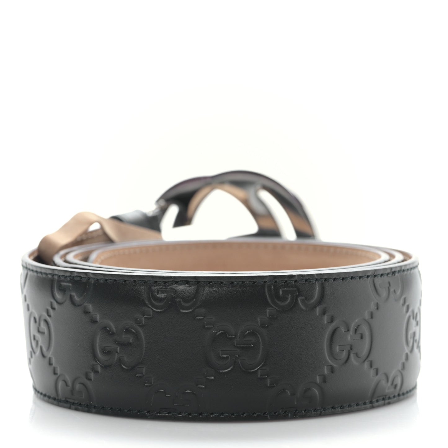 Guccissima Signature Interlocking G 40mm Belt 95 38 Black