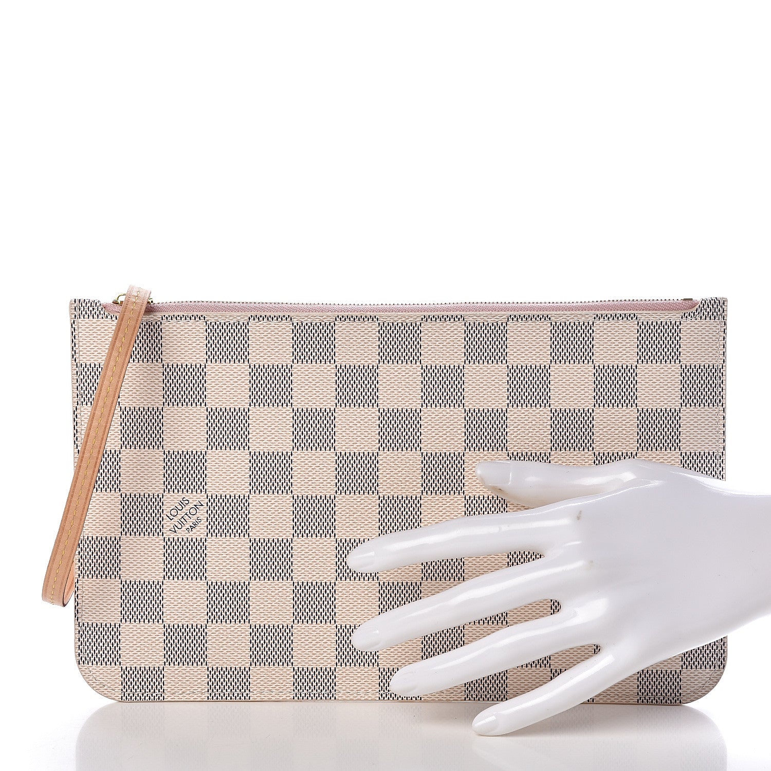 Louis Vuitton Damier Azur Neverfull MM GM Pochette Rose Ballerine 2 of 6