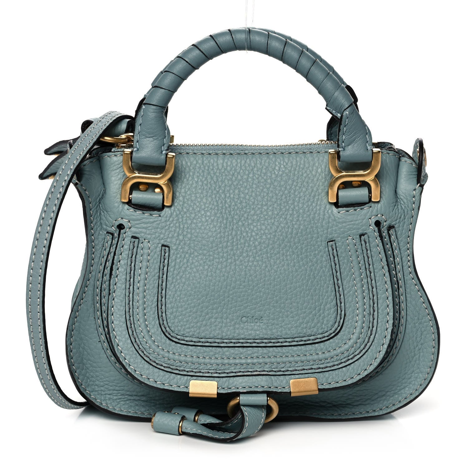 Chloe Calfskin Mini Marcie Satchel Mint Blue 1 of 17