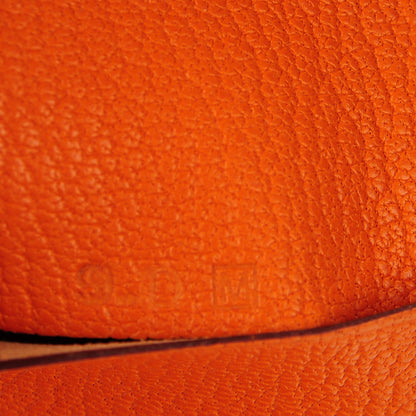 Hermes Chevre Post It Notepad Holder GM w Refill Orange 7 of 8