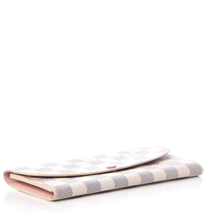 Louis Vuitton Damier Azur Emilie Wallet Rose Ballerine 4 of 8