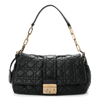 Christian Dior Lambskin Cannage Large New Lock Flap Black 1 of 9
