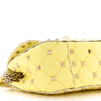 Valentino Garavani Calfskin Micro Rockstud Spike Shoulder Bag Yellow 8 of 10