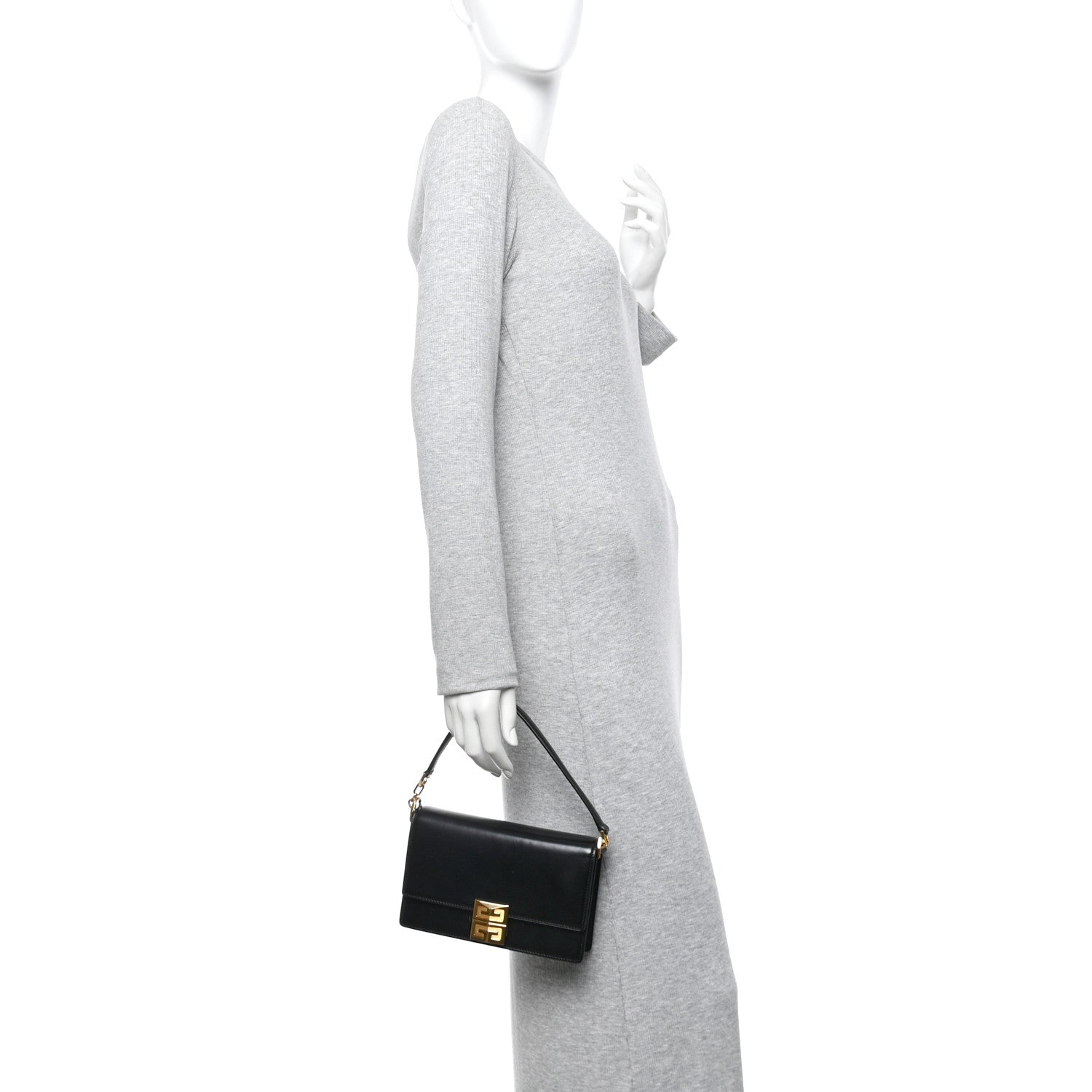 Givenchy Calfskin Small 4G Chain Shoulder Bag Black 2 of 9