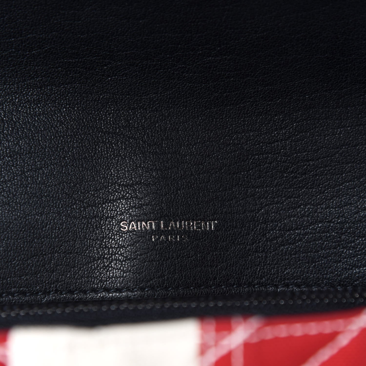 Saint Laurent Canvas Matelasse Chevron American Flag Monogram Medium College Bag Red Blue 9 of 11