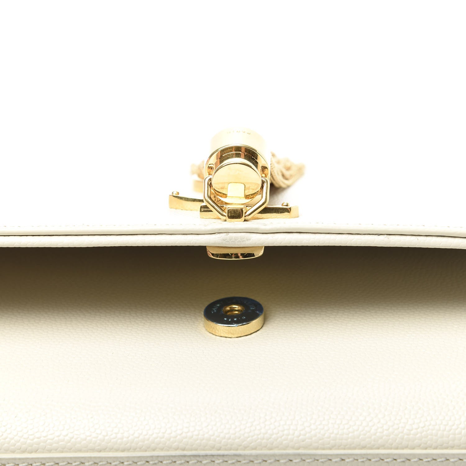 Saint Laurent Grain De Poudre Small Classic Monogram Kate Tassel Satchel Crema Soft 11 of 11
