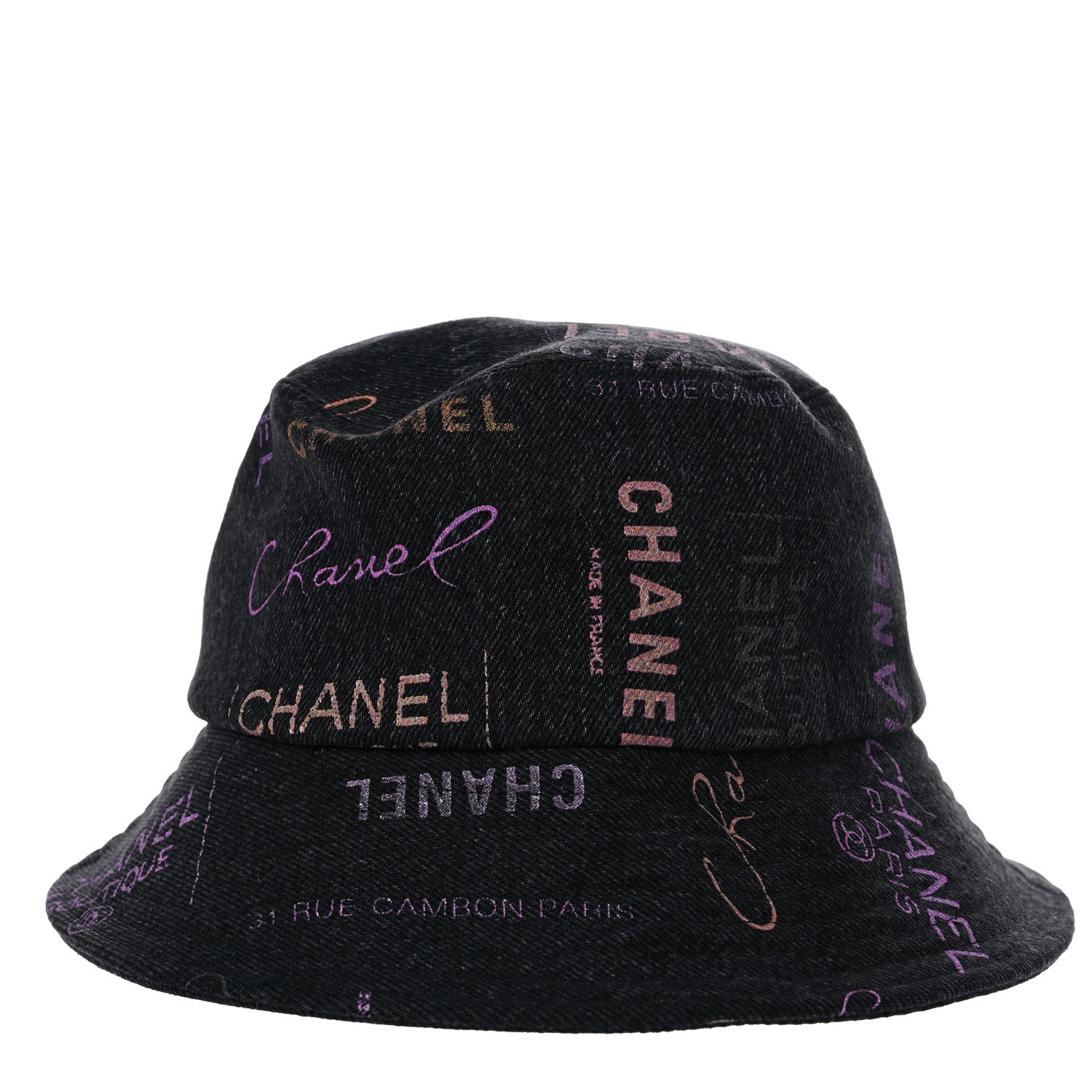 Chanel Denim Mood Cloche Bucket Hat M Black 5 of 7