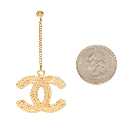 Chanel CC Drop Earrings Gold 2 of 4