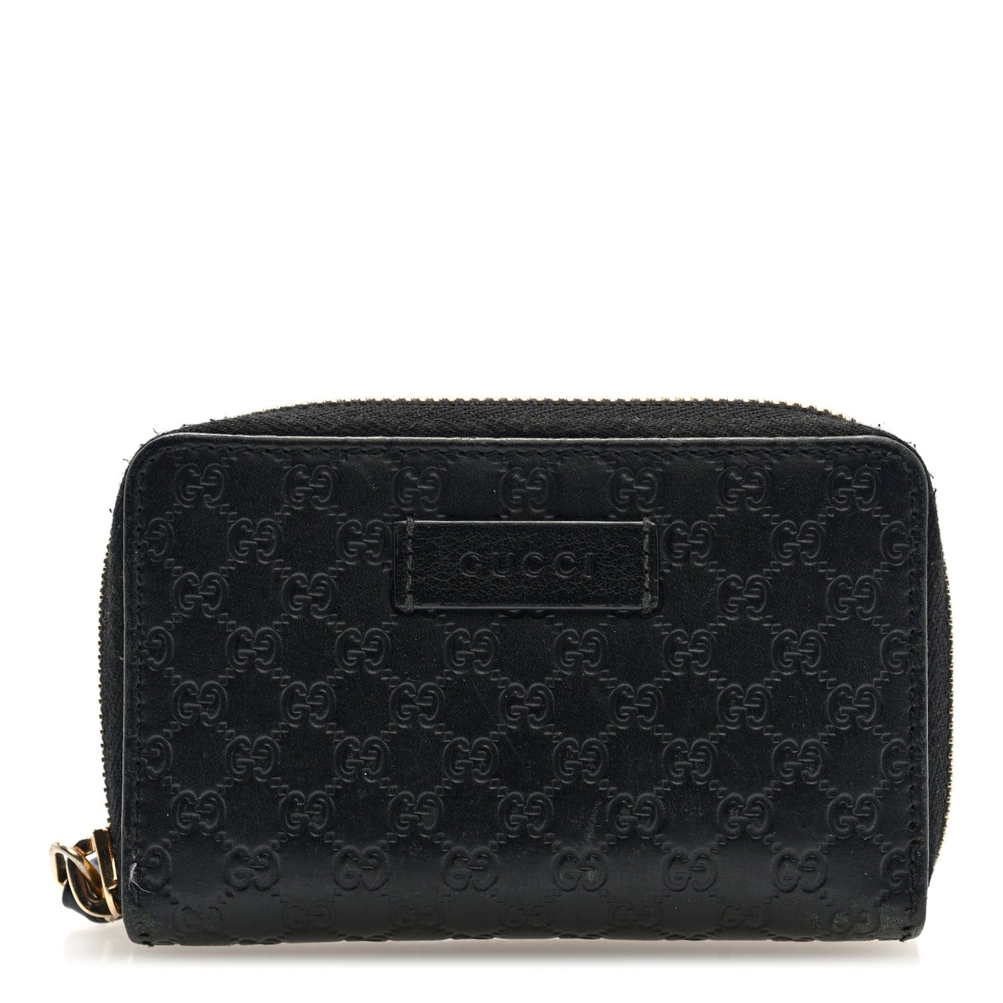 Microguccissima Zip Around Card Case Black