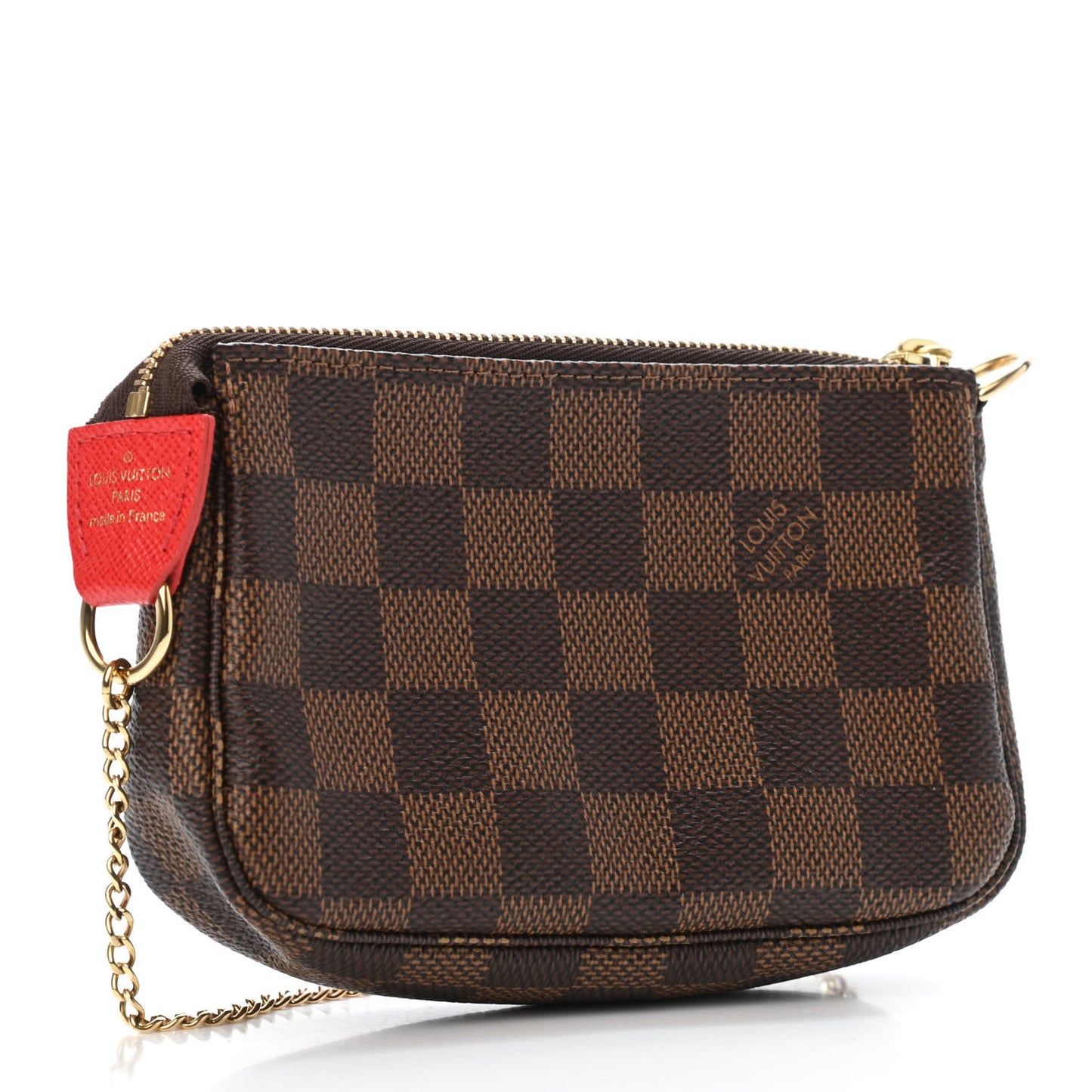 Damier Ebene 2019 Christmas Animation Mini Pochette Accessories Red