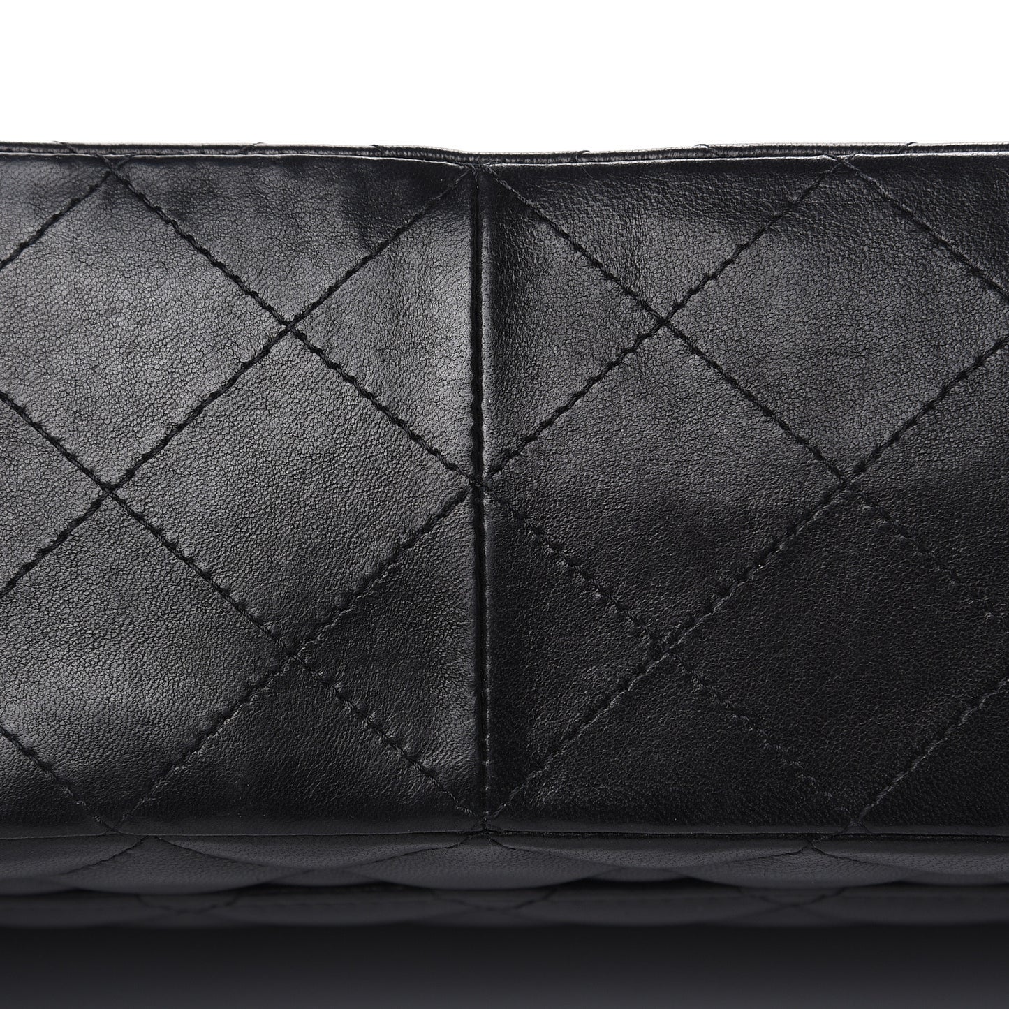 Lambskin Quilted Jumbo Single Flap Black