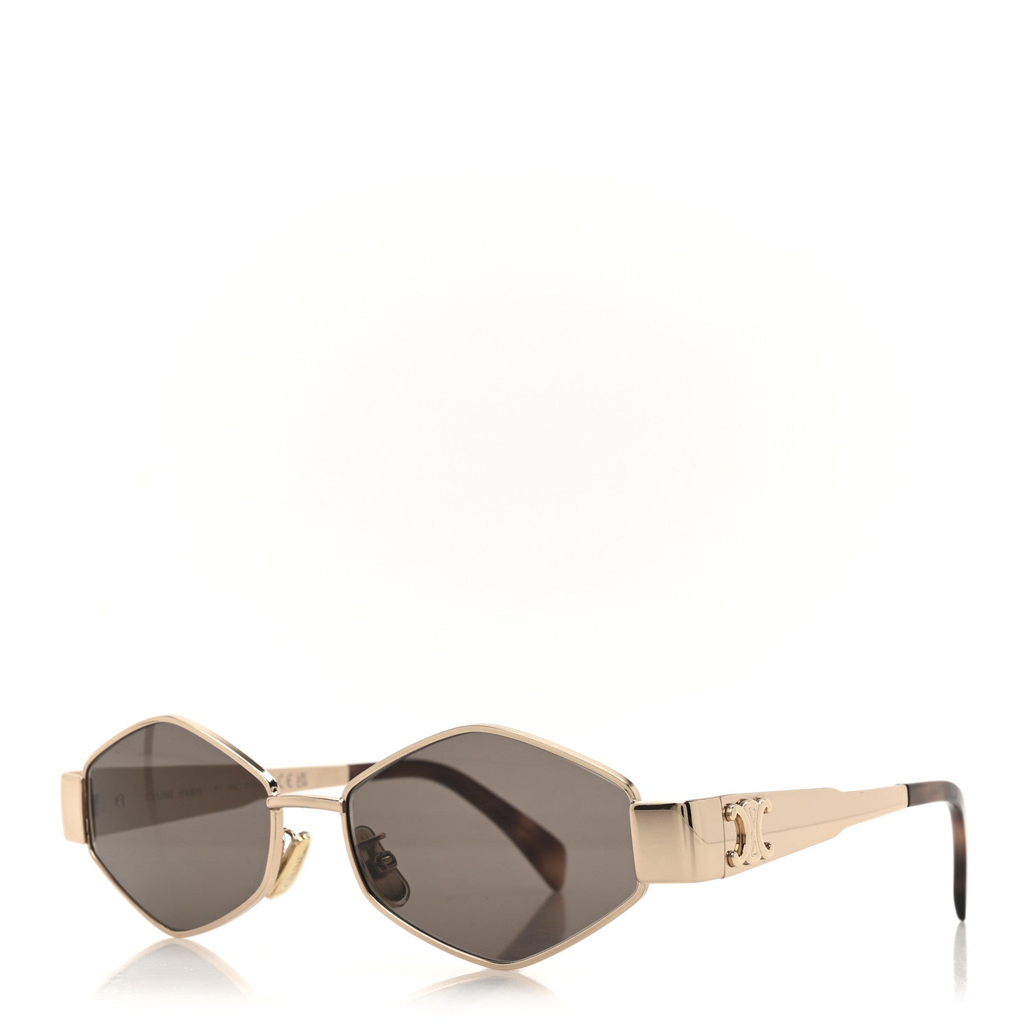 Celine Metal Triomphe 02 Sunglasses CL40254U Rose Gold Brown 1 of 7
