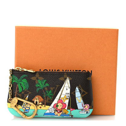 Louis Vuitton Monogram 2023 Christmas Animation Sailing Vivienne Key Pouch Dragonfruit Pink 9 of 9