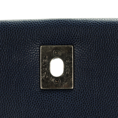 Chanel Caviar Quilted Small Coco Handle Flap Navy 5 of 8