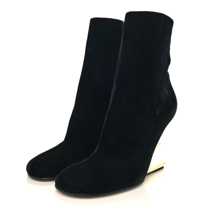 Fendi Velvet Fendi First 95mm Ankle Boots 39 Black 3 of 7