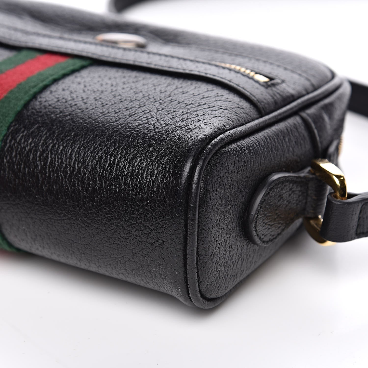 Gucci Calfskin Web Mini Ophidia Shoulder Bag Black 10 of 10