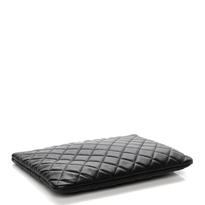 Chanel Caviar Quilted Medium Cosmetic Case Black 4 of 11