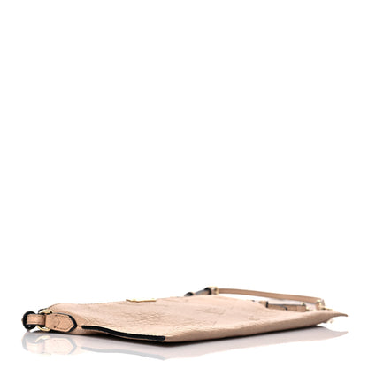 Burberry Signature Grain Calfskin Check Embossed Peyton Crossbody Clutch Bag Apricot 4 of 11