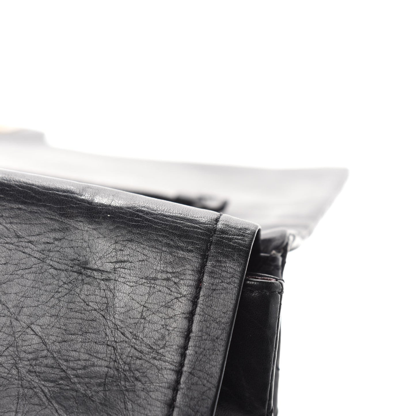 Aged Calfskin Quilted 50th Anniversary 2.55 Reissue 227 Flap Black