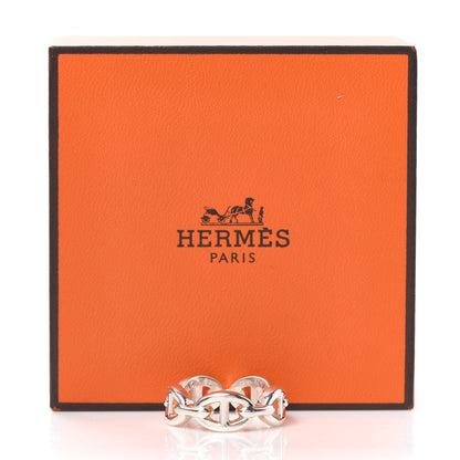 Hermes Sterling Silver PM Chaine d'Ancre Enchainee Band Ring 52 6 7 of 7