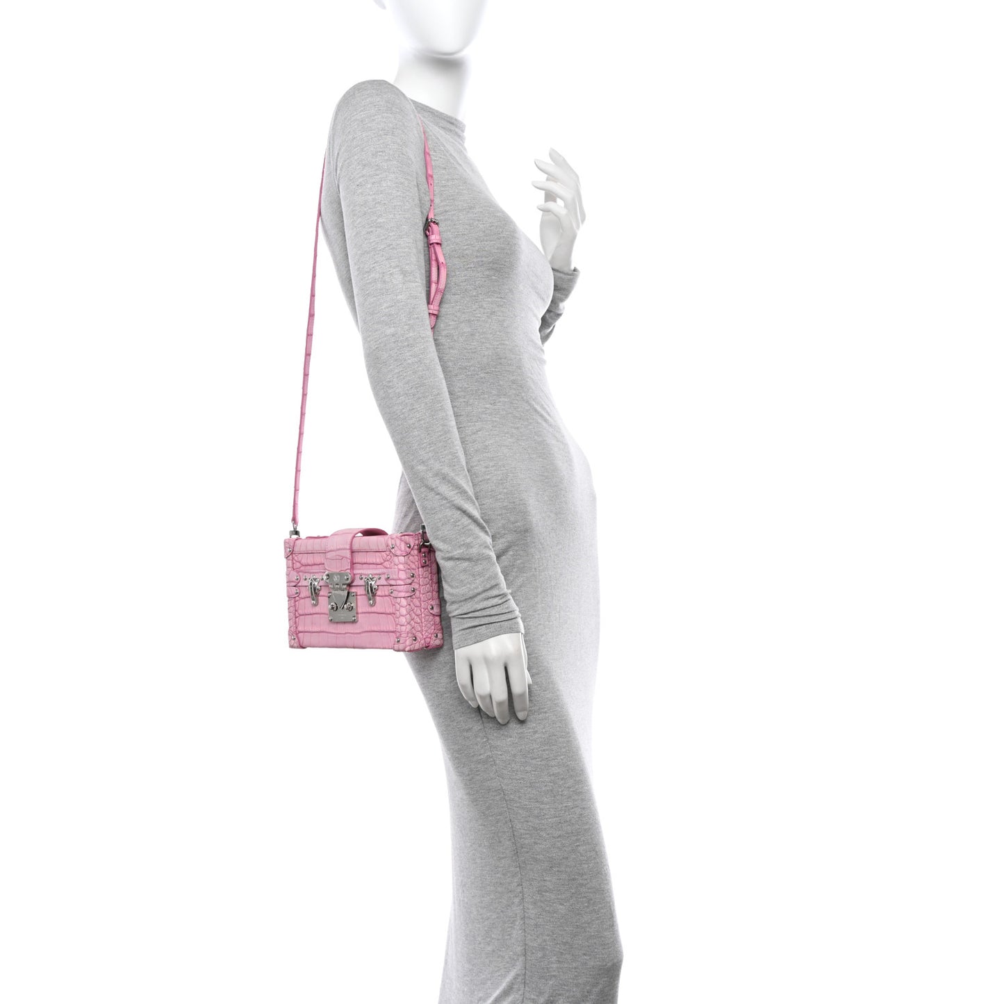 Alligator Petite Malle Pink