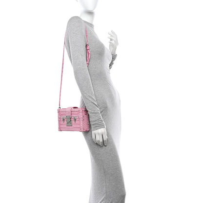 Louis Vuitton Alligator Petite Malle Pink 2 of 12