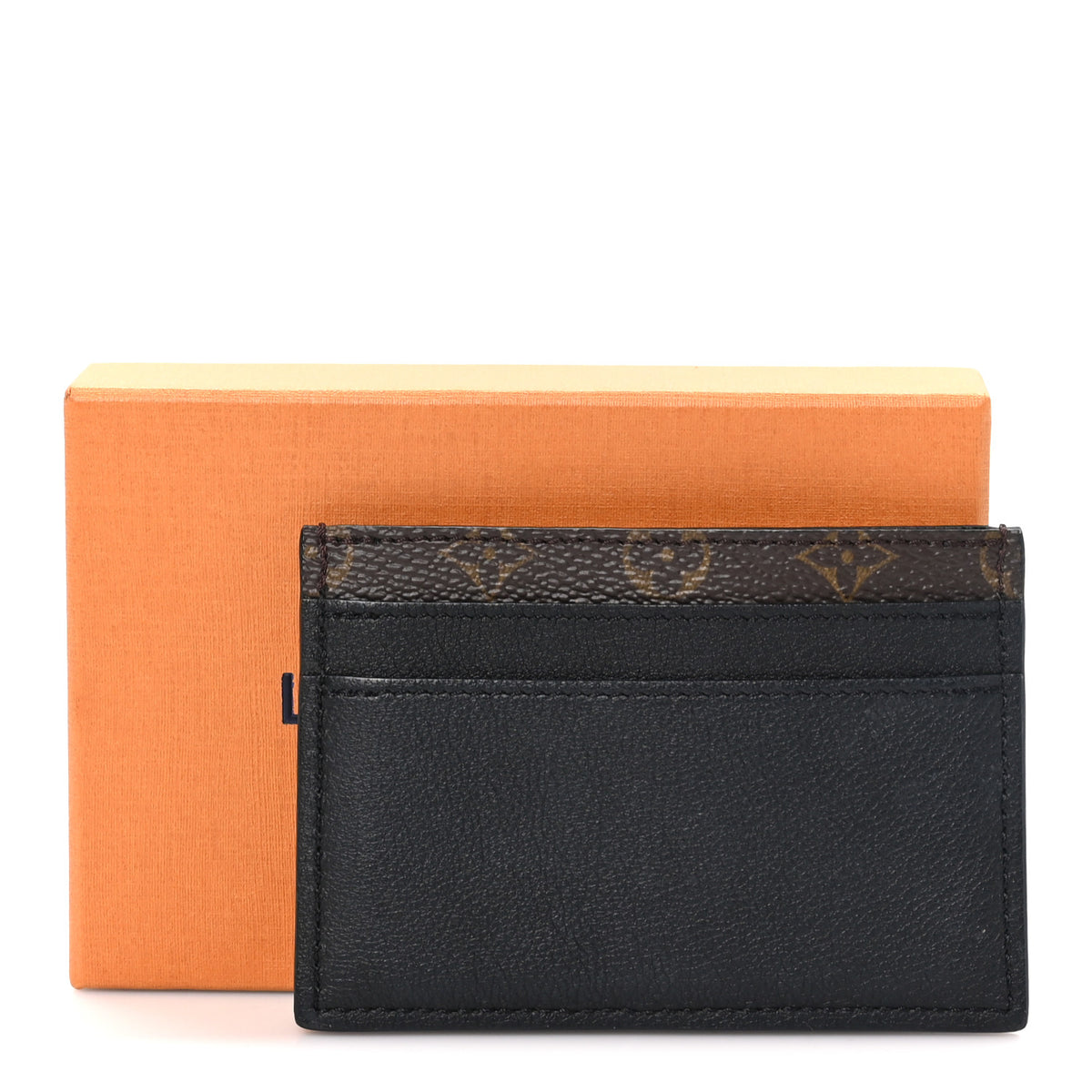 Louis Vuitton Calfskin Monogram Low Key Double Card Holder Black 7 of 7