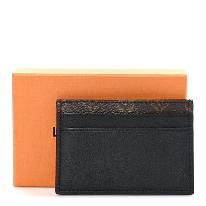 Louis Vuitton Calfskin Monogram Low Key Double Card Holder Black 7 of 7