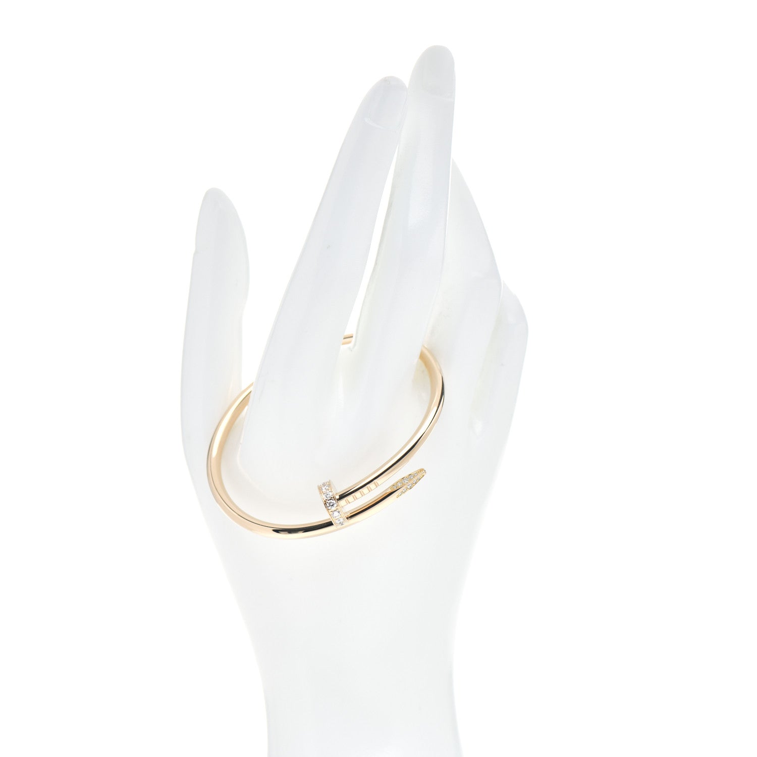 Cartier 18K Yellow Gold Diamond Juste Un Clou Bracelet 16 2 of 4