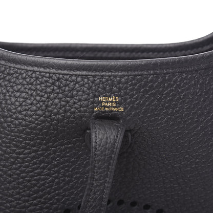 Hermes Taurillon Clemence Evelyne TPM Black 5 of 10
