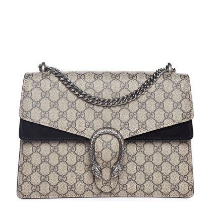 Gucci GG Supreme Monogram Medium Dionysus Shoulder Bag Black 1 of 8