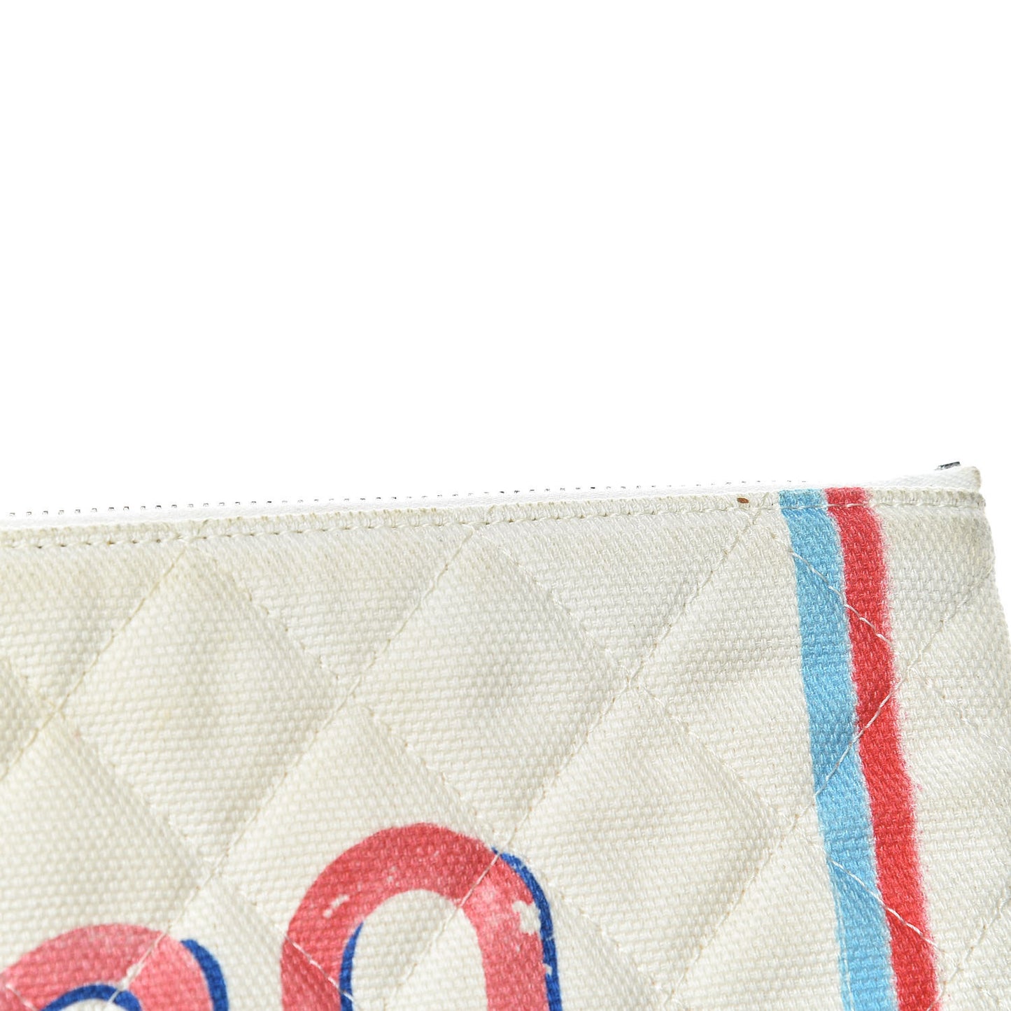 Canvas Large Coco Cuba Cosmetic Case Yellow Turquoise