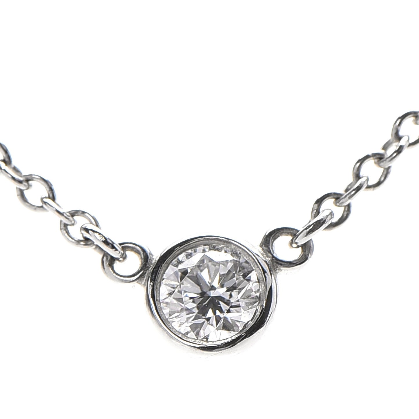 Platinum Diamond .08ct Elsa Peretti Diamonds by the Yard Pendant Necklace