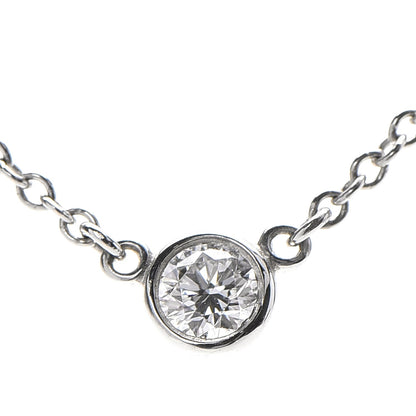 Tiffany Platinum Diamond .08ct Elsa Peretti Diamonds by the Yard Pendant Necklace 4 of 8