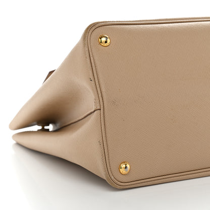 Prada Saffiano Cuir Medium Double Bag Sabbia 8 of 15