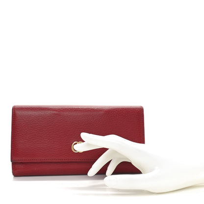 Gucci Dollar Calfskin Petite GG Marmont Wallet Hibiscus Red 2 of 6