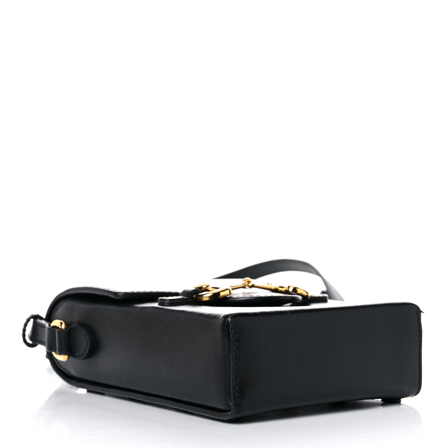 Boarded Plutone Calfskin Mini Horsebit 1955 Crossbody Bag Black