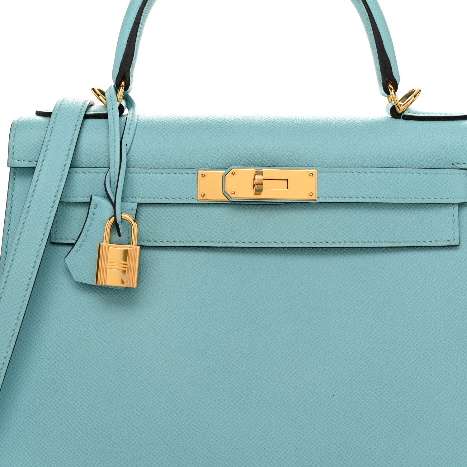 Hermes Epsom Kelly Sellier 28 Bleu Atoll 8 of 12