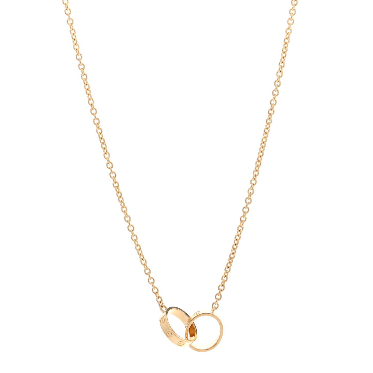 18K Yellow Gold Interlocking LOVE Necklace