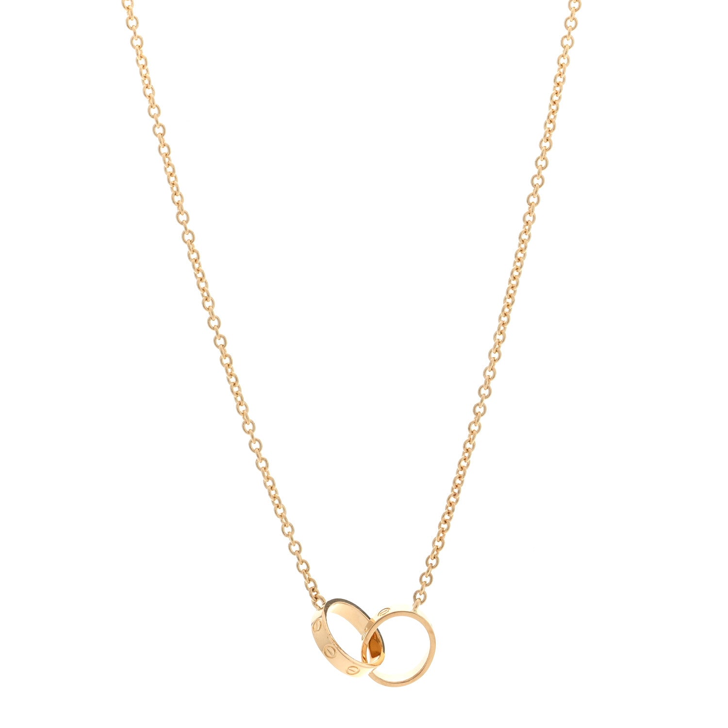 Cartier 18K Yellow Gold Interlocking LOVE Necklace 1 of 5