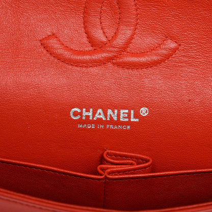 Chanel Patent Calfskin Striped Medium Double Flap Red 6 of 12